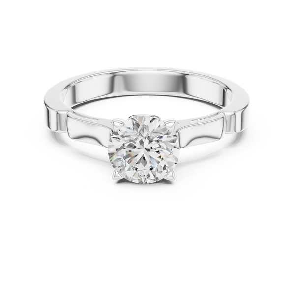 1ct Lab Grown Diamond Ring – Shoulder Cut