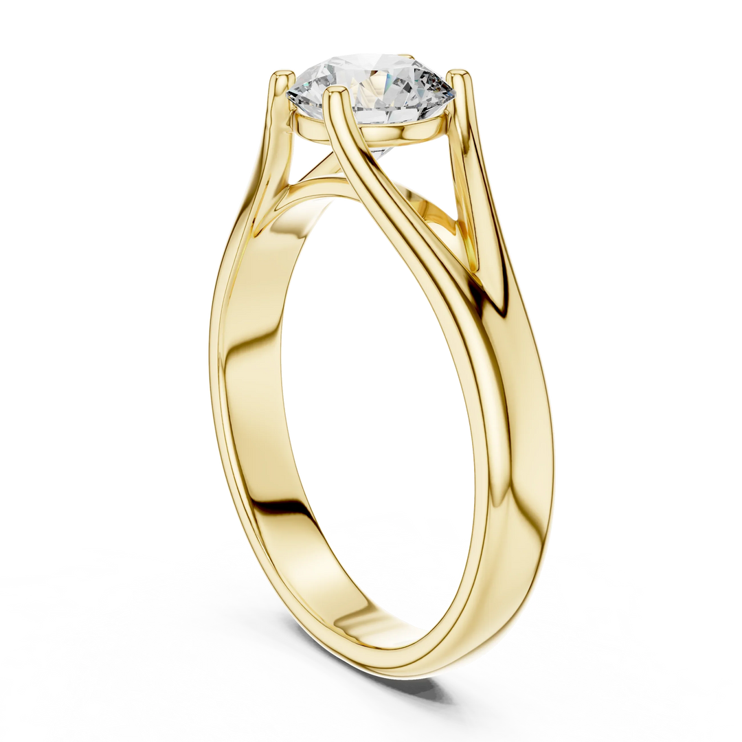 1ct Lab Grown Diamond Ring – Round Cut Diamond