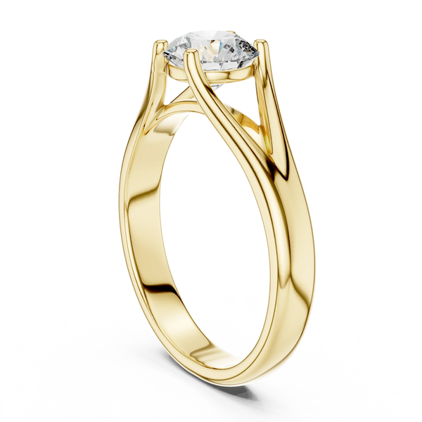 1ct Lab Grown Diamond Ring – Round Cut Diamond