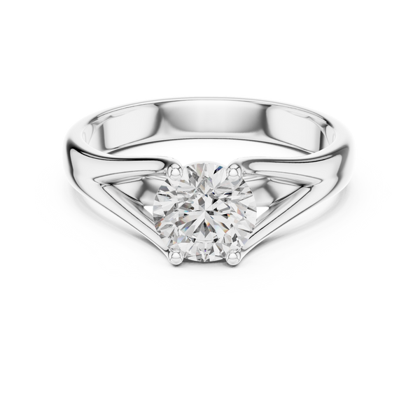 1ct Lab Grown Diamond Ring – V Cut Band