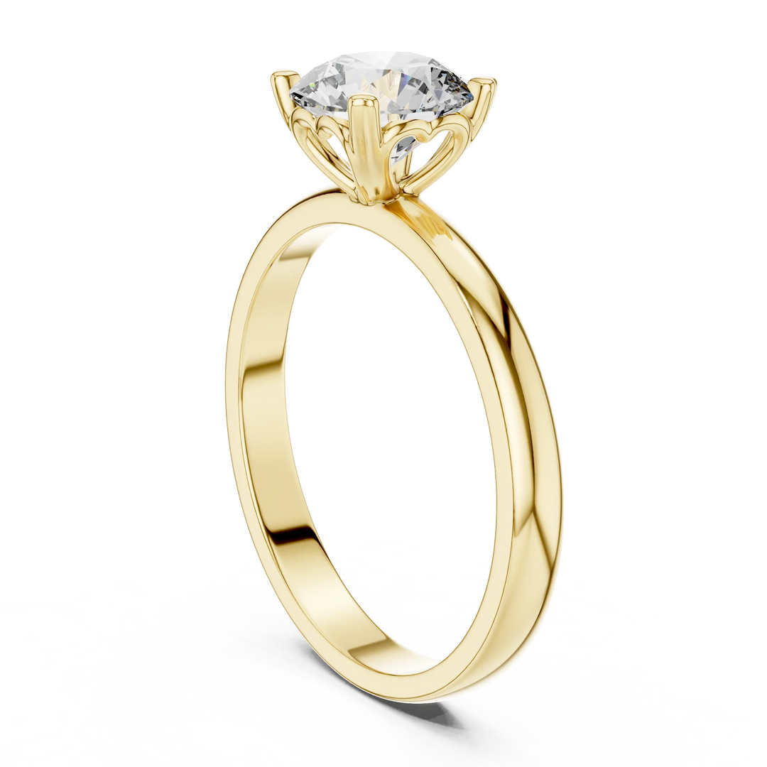 1ct Lab Grown Diamond Ring – Round Cut Diamond