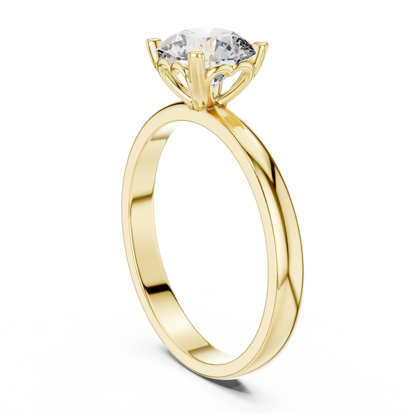 1ct Lab Grown Diamond Ring – Round Cut Diamond