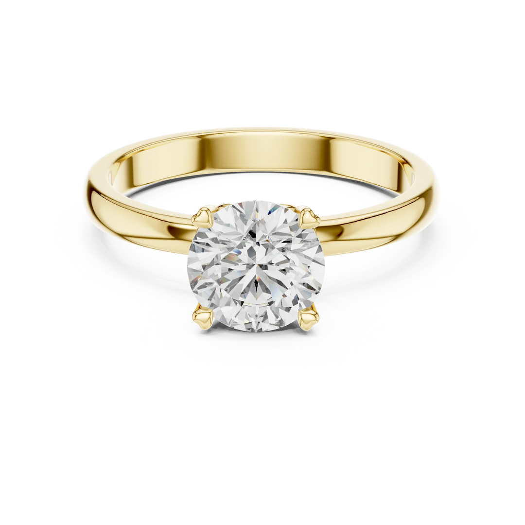 1ct Lab Grown Diamond Ring – Round Cut Diamond