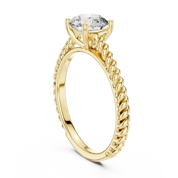 1ct Lab Grown Diamond Ring – Round Cut Diamond