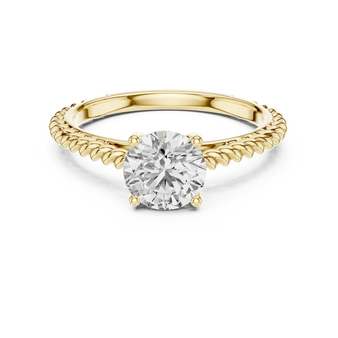 1ct Lab Grown Diamond Ring – Round Cut Diamond