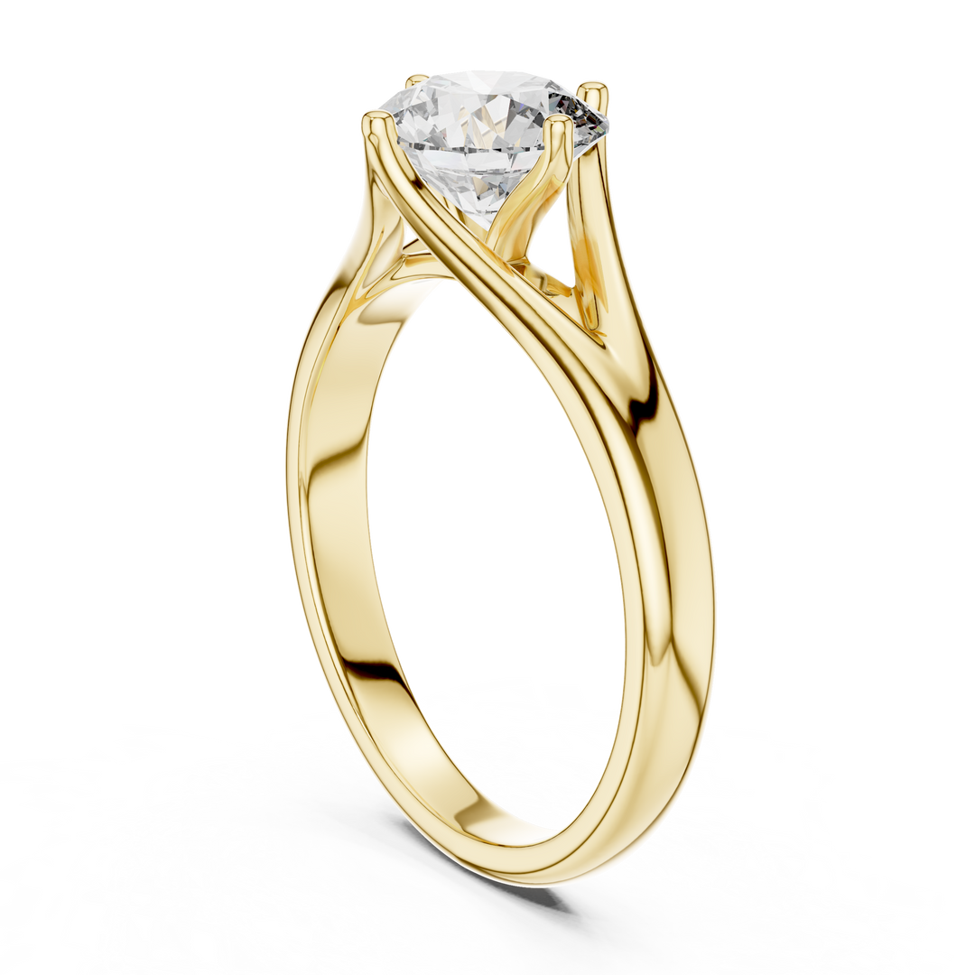 1ct Lab Grown Diamond Ring – Round Cut Diamond