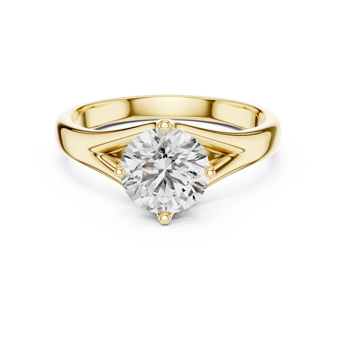 1ct Lab Grown Diamond Ring – Round Cut Diamond