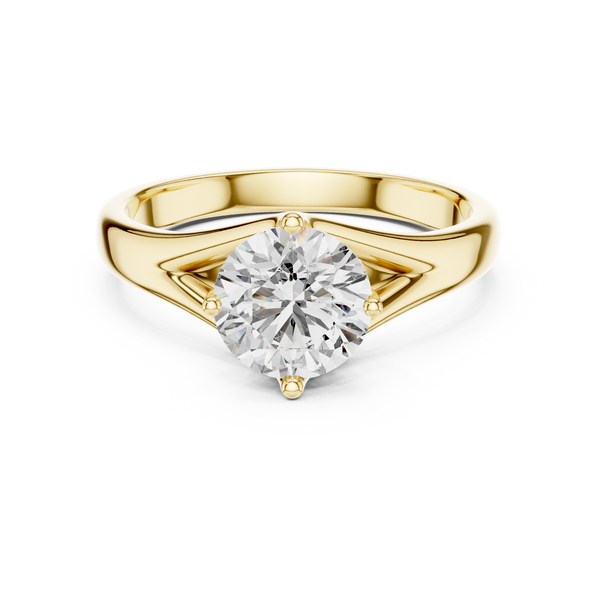 1ct Lab Grown Diamond Ring – Round Cut Diamond