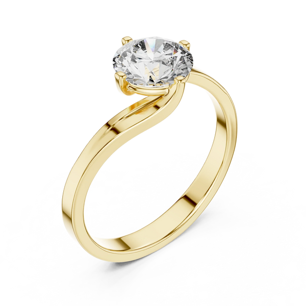 1ct Lab Grown Diamond Ring – Round Cut Diamond