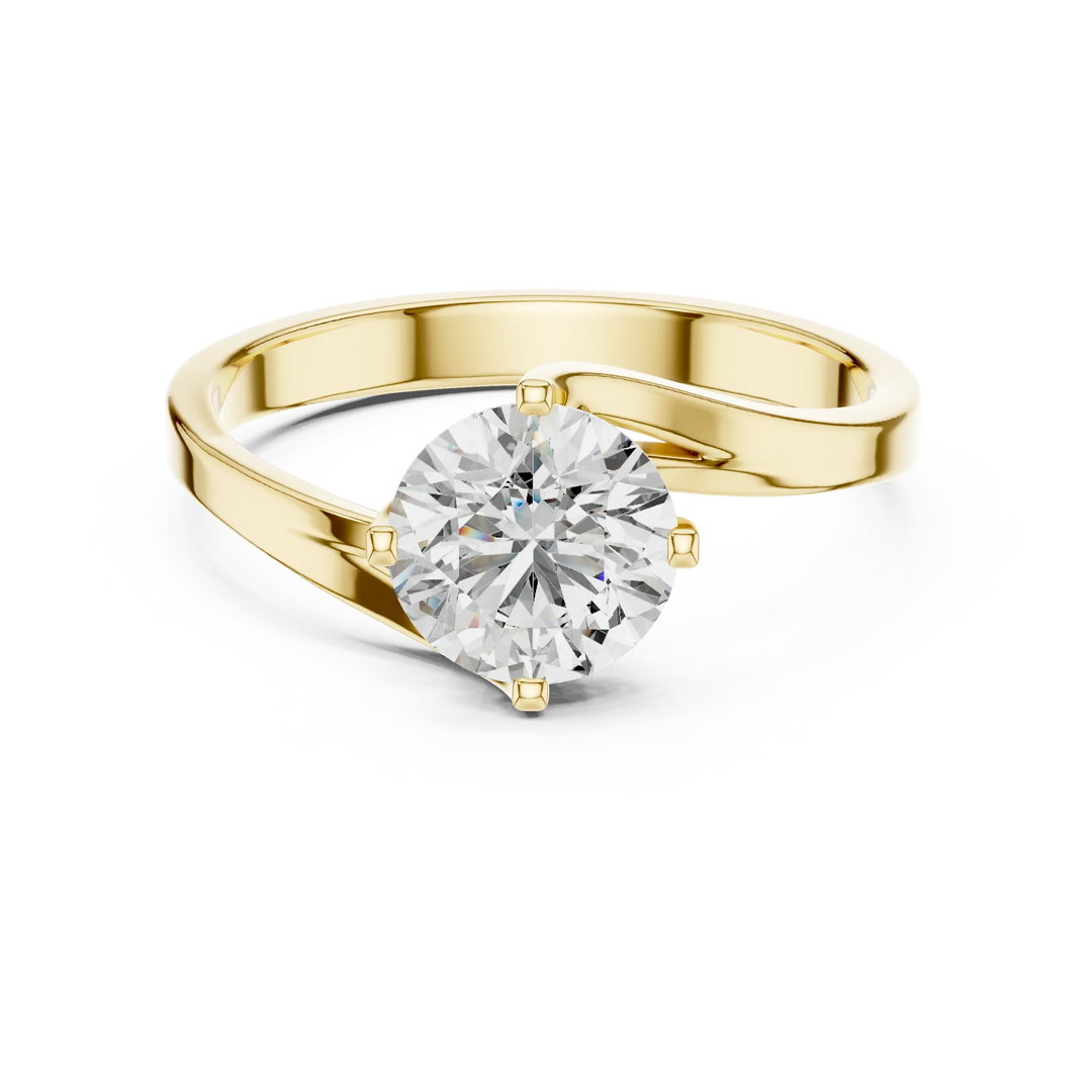 1ct Lab Grown Diamond Ring – Round Cut Diamond
