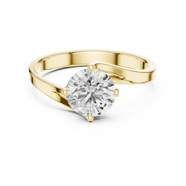 1ct Lab Grown Diamond Ring – Round Cut Diamond