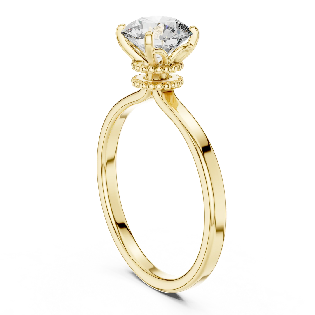 1ct Lab Grown Diamond Ring – Round Cut Diamond