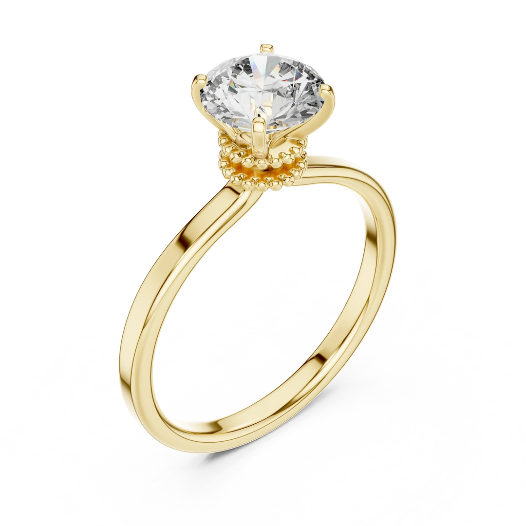 1ct Lab Grown Diamond Ring – Round Cut Diamond