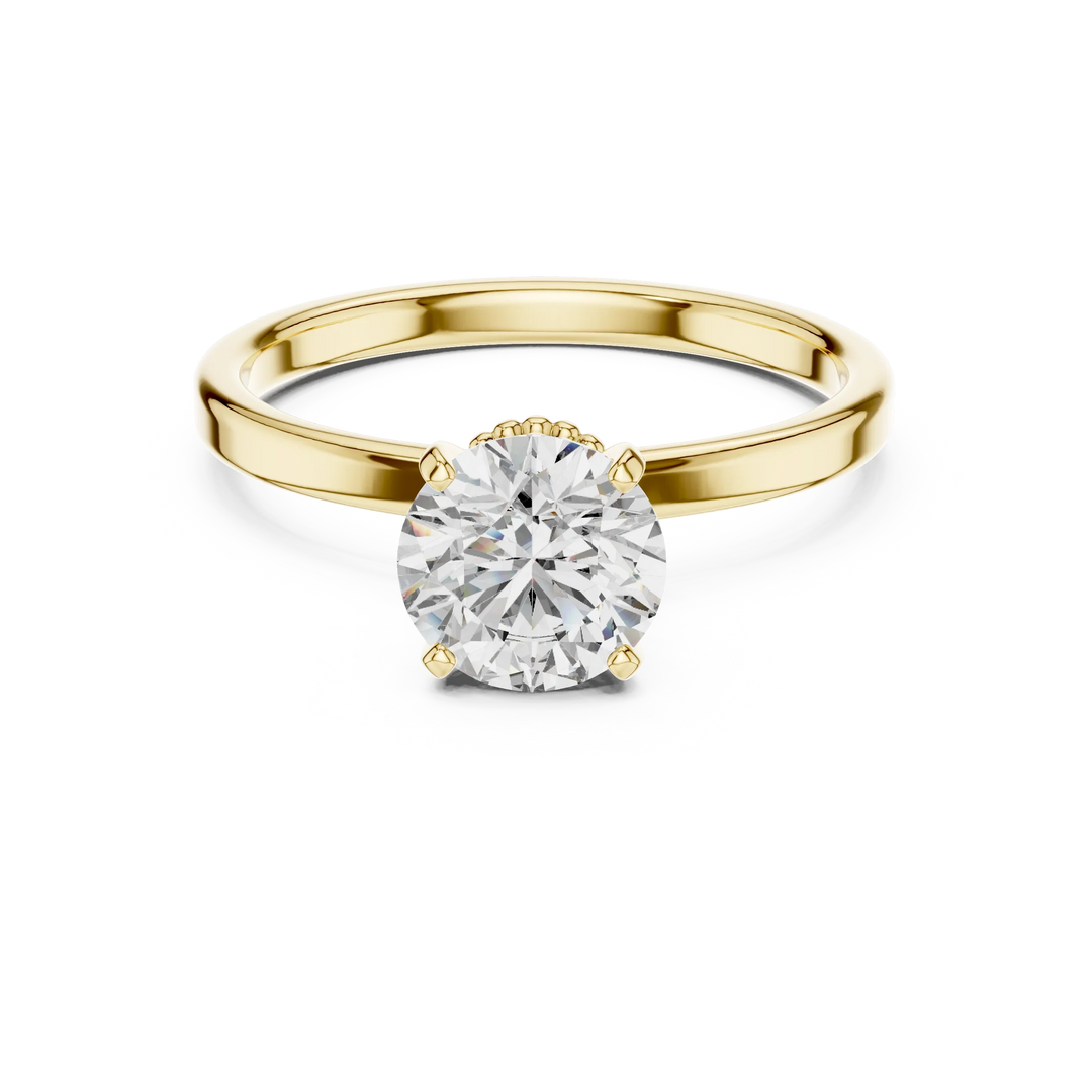 1ct Lab Grown Diamond Ring – Round Cut Diamond