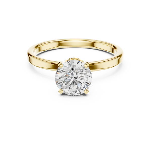1ct Lab Grown Diamond Ring – Round Cut Diamond