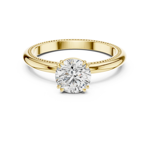 1ct Lab Grown Diamond Ring – Round Cut Diamond
