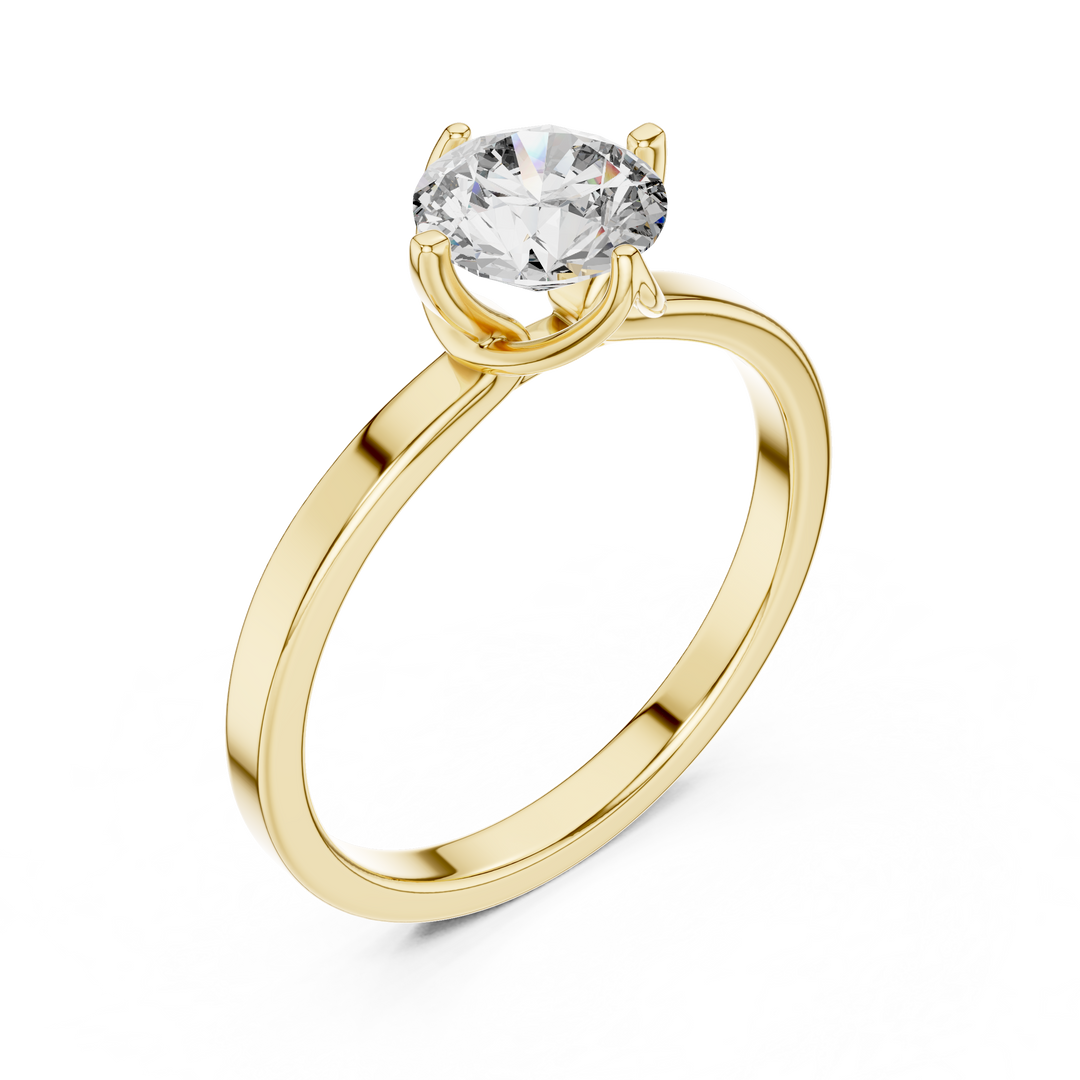 1ct Lab Grown Diamond Ring – Round Cut Diamond