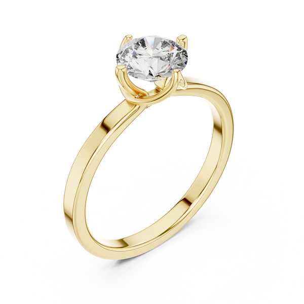 1ct Lab Grown Diamond Ring – Round Cut Diamond