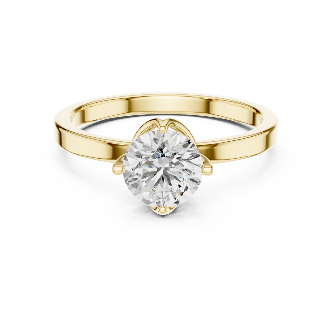 1ct Lab Grown Diamond Ring – Round Cut Diamond