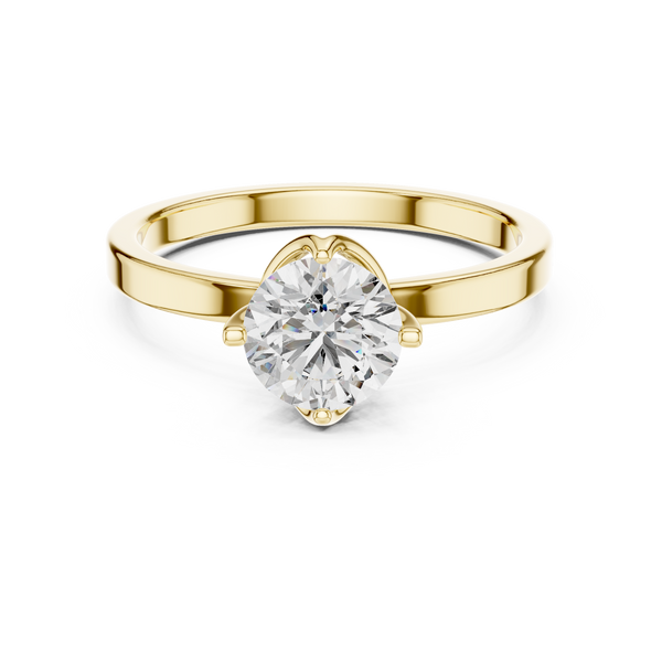 1ct Lab Grown Diamond Ring – Round Cut Diamond