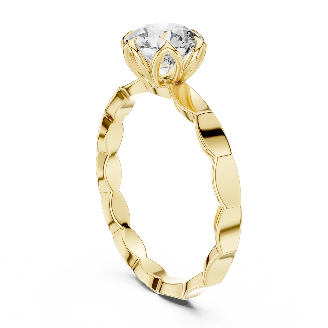 1ct Lab Grown Diamond Ring – Round Cut Diamond