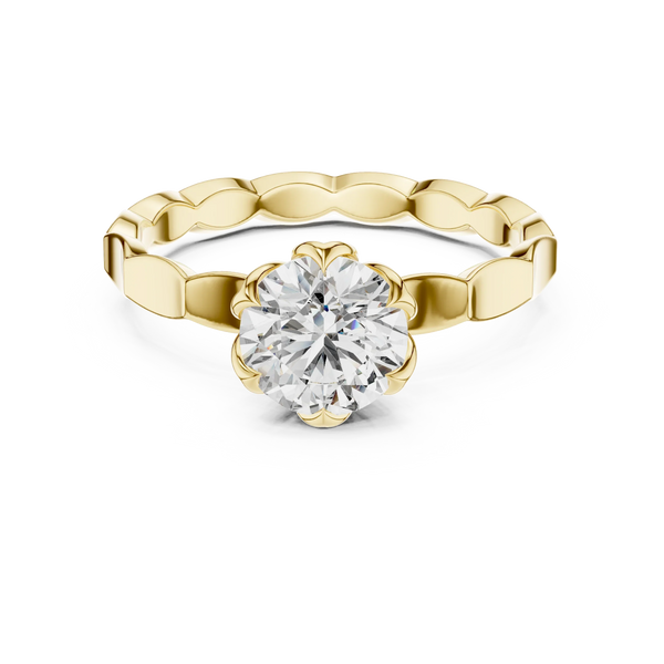 1ct Lab Grown Diamond Ring – Round Cut Diamond