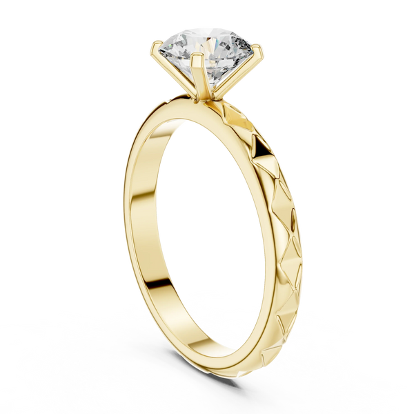 1ct Lab Grown Diamond Ring – Round Cut Diamond