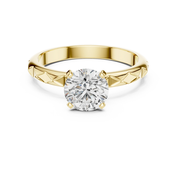 1ct Lab Grown Diamond Ring – Round Cut Diamond