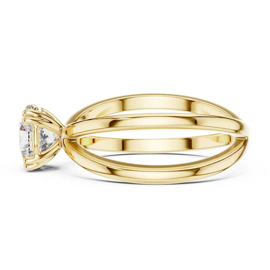 1ct Lab Grown Diamond Ring – Round Cut Diamond