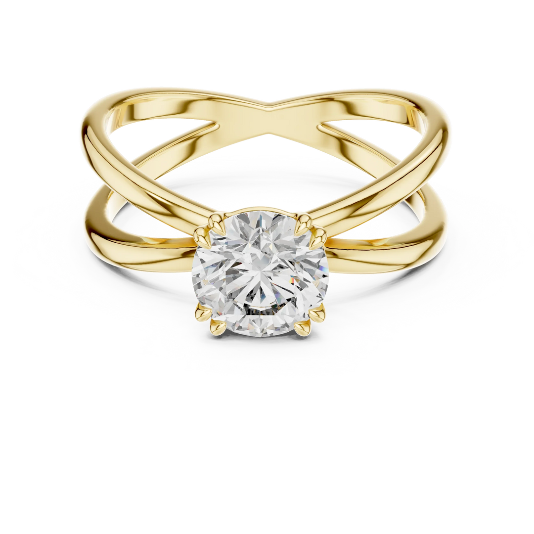 1ct Lab Grown Diamond Ring – Round Cut Diamond