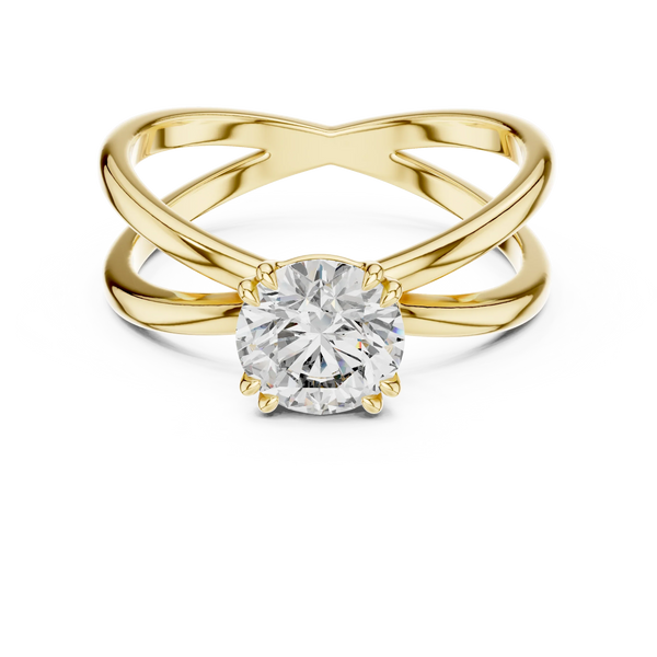 1ct Lab Grown Diamond Ring – Round Cut Diamond