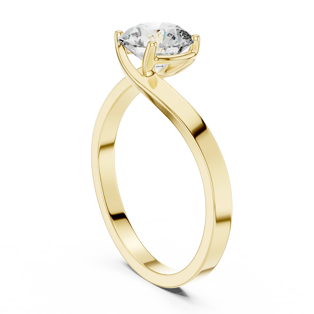 1ct Lab Grown Diamond Ring – Round Cut Diamond