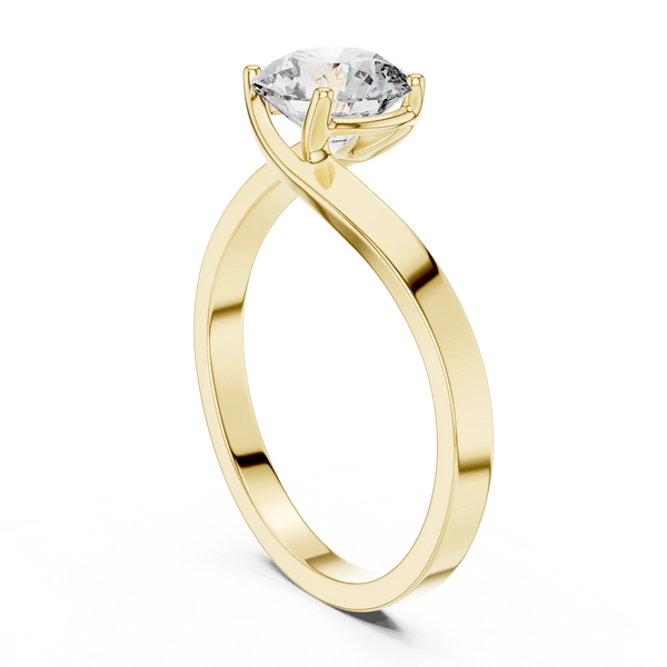 1ct Lab Grown Diamond Ring – Round Cut Diamond