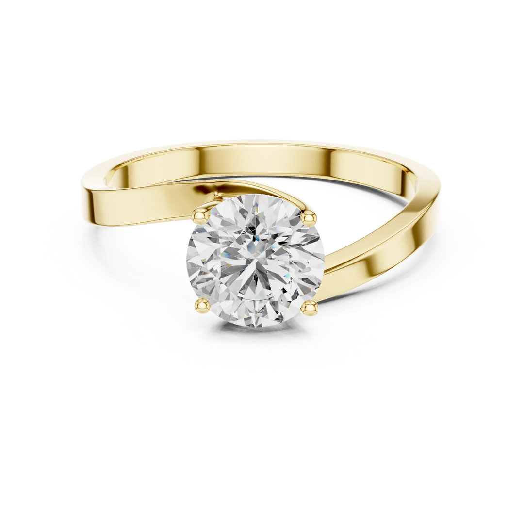 1ct Lab Grown Diamond Ring – Round Cut Diamond