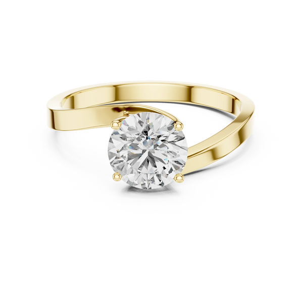 1ct Lab Grown Diamond Ring – Round Cut Diamond
