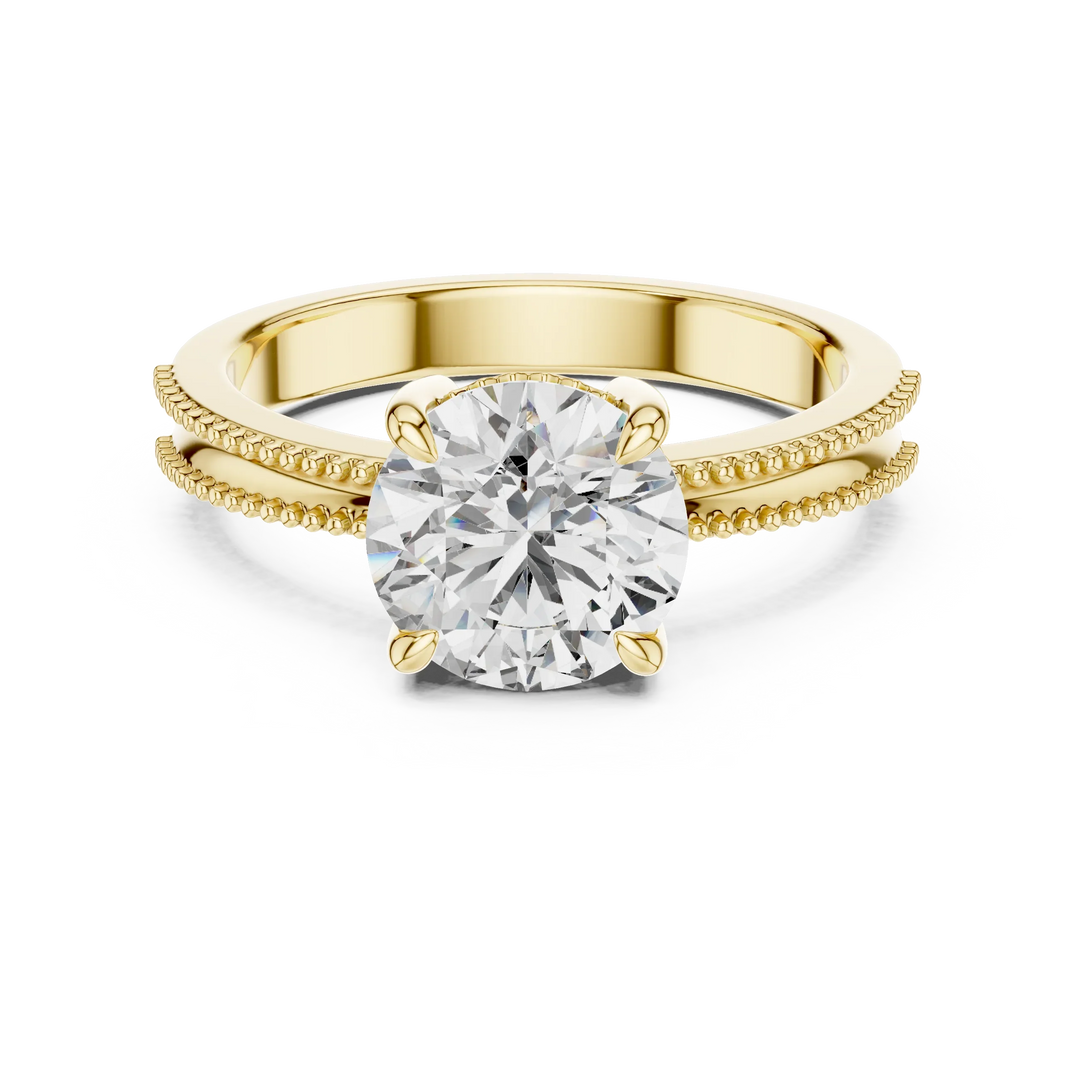 1ct Lab Grown Diamond Ring – Round Cut Diamond