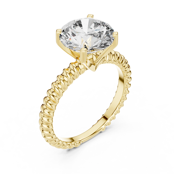 1ct Lab Grown Diamond Ring – Round Cut Diamond