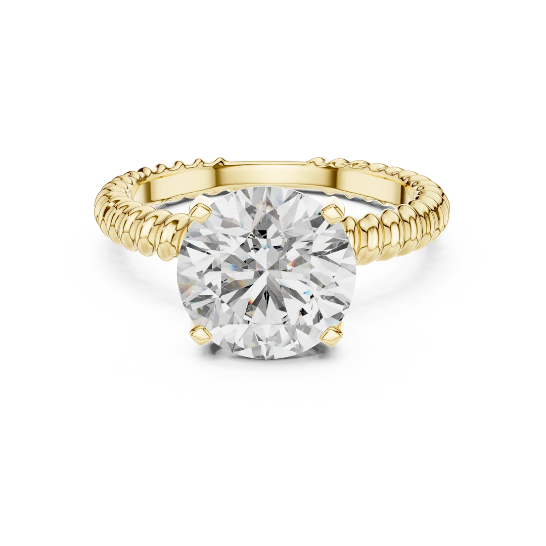 1ct Lab Grown Diamond Ring – Round Cut Diamond