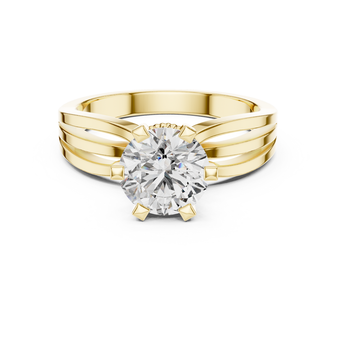 1ct Lab Grown Diamond Ring – Round Cut Diamond