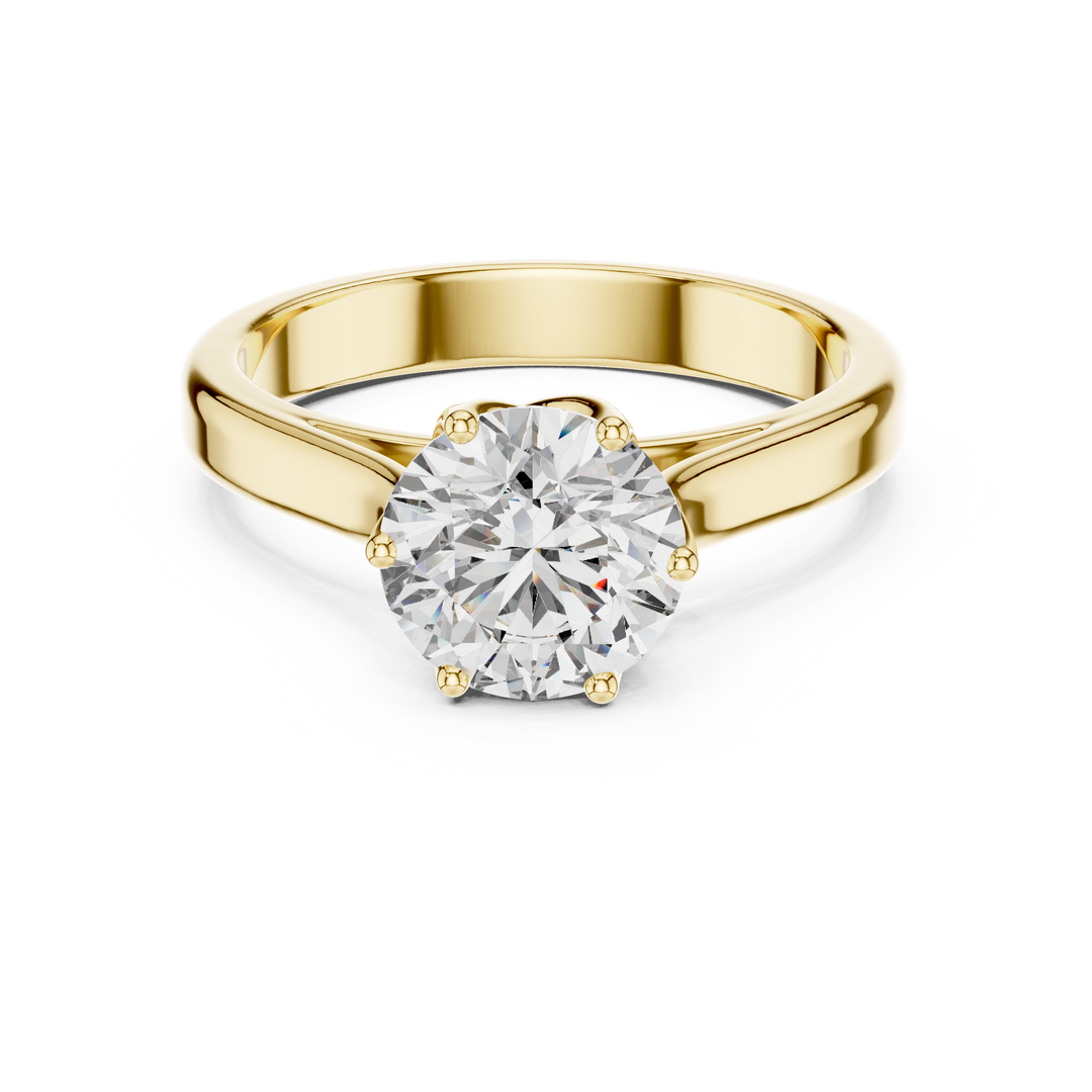 1ct Lab Grown Diamond Ring – Round Cut Diamond