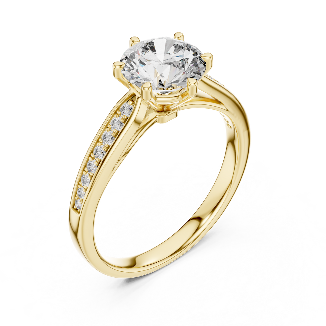 1.086ct Lab Grown Diamond Ring – Round Cut Diamond