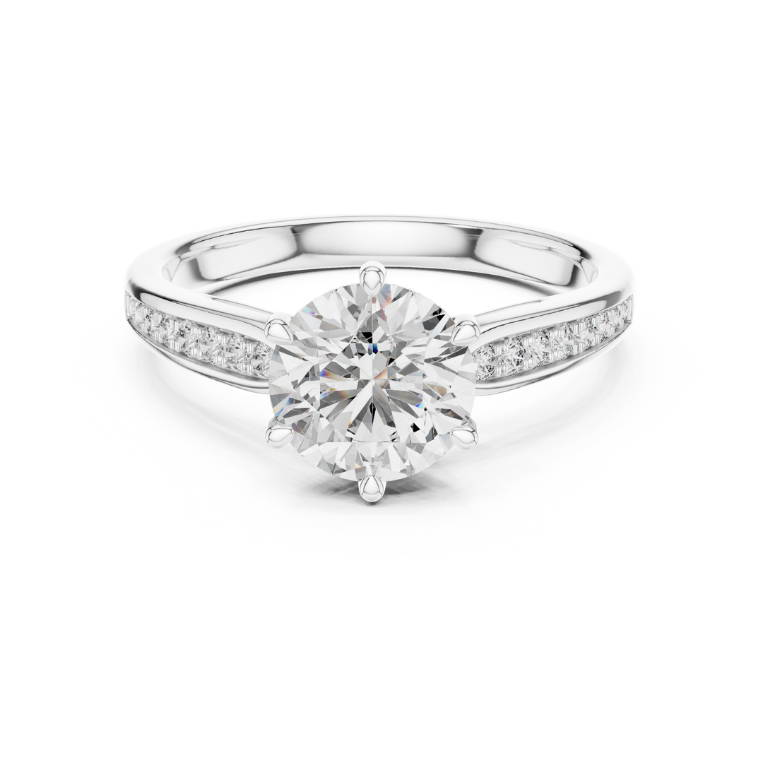 1ct Lab Grown Diamond Ring – Round Cut Diamond LR-0038@7