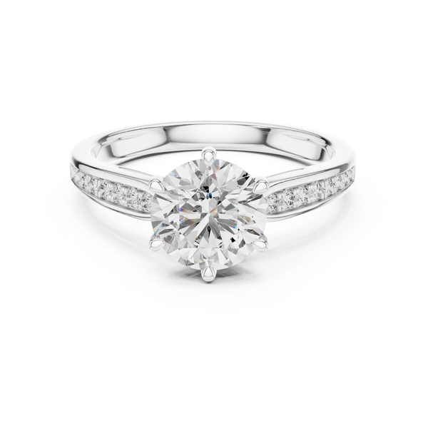 1ct Lab Grown Diamond Ring – Round Cut Diamond LR-0038@7