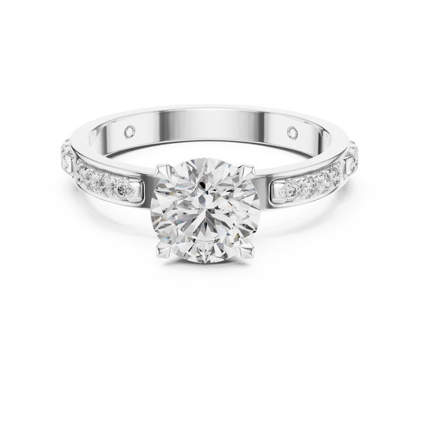 1.24ct Lab Grown Diamond Ring – Round Cut Diamond LR-0039@67
