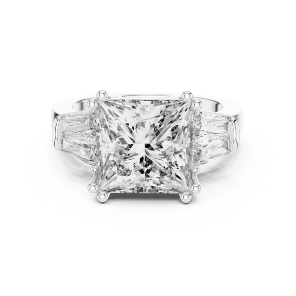 3.90ct Princess Lab Grown Diamond Ring- LR-0046@7
