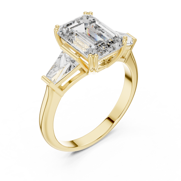 3.60ct Princess & Baguette Lab Grown Diamond Ring
