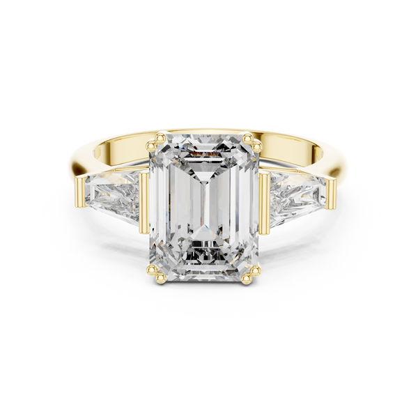3.60ct Princess & Baguette Lab Grown Diamond Ring