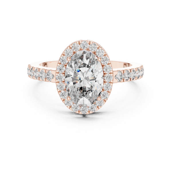 1.50ct Oval & Round Lab Grown Diamond Queen Ring