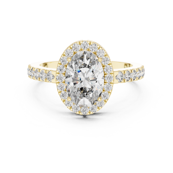 1.50ct Oval & Round Lab Grown Diamond Queen Ring