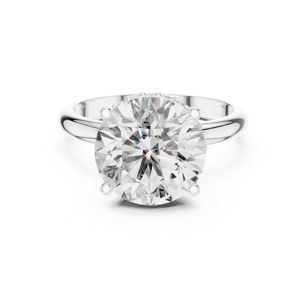 3.90ct Round Cut Lab Grown Diamond Jocasta Ring